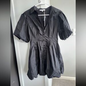 Olivaceous Charcoal Button-Up Dress